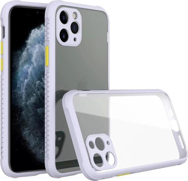 iPhone 11 Pro Kılıf Miami Şeffaf Silikon - Lila - Image 1
