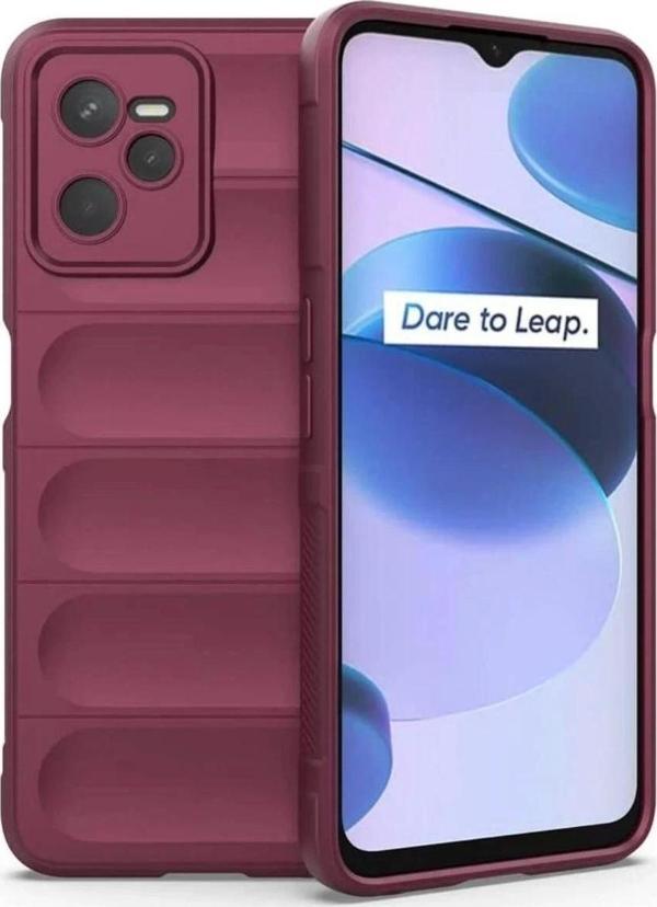 Realme C35 Kılıf Optimum Silikon - Bordo - Image 1