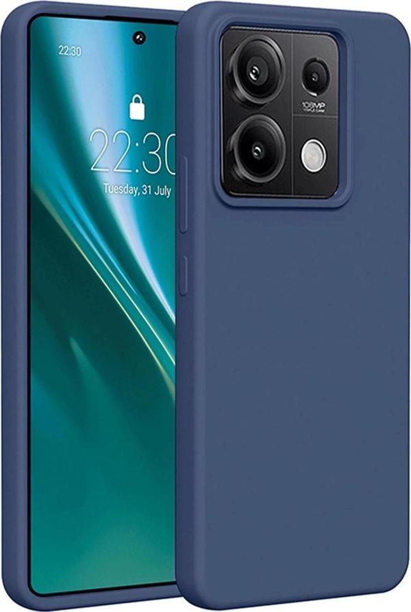 Xiaomi Redmi Note 13 Pro 4G Kılıf First Silikon - Lacivert - Image 1
