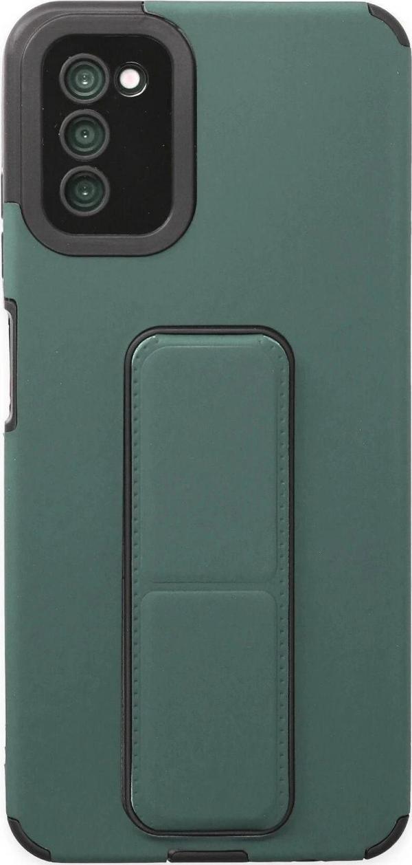 Samsung Galaxy A03S Kılıf Mega Standlı Silikon - Yeşil - Image 1