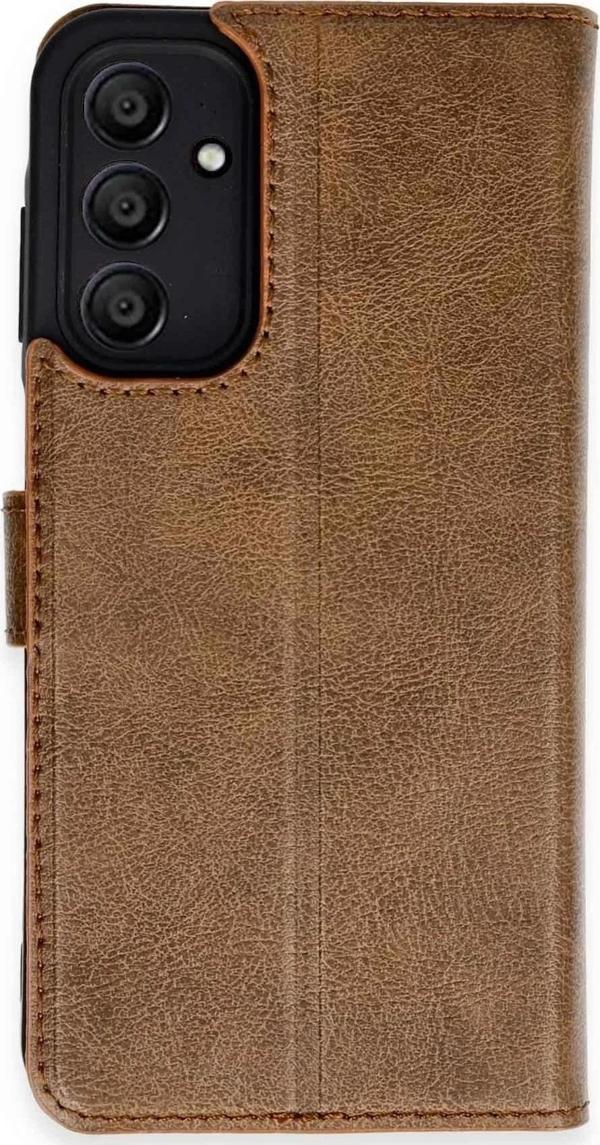 Samsung Galaxy A15 4G Kılıf Trend S Plus Kapaklı Kılıf - Taba - Image 1