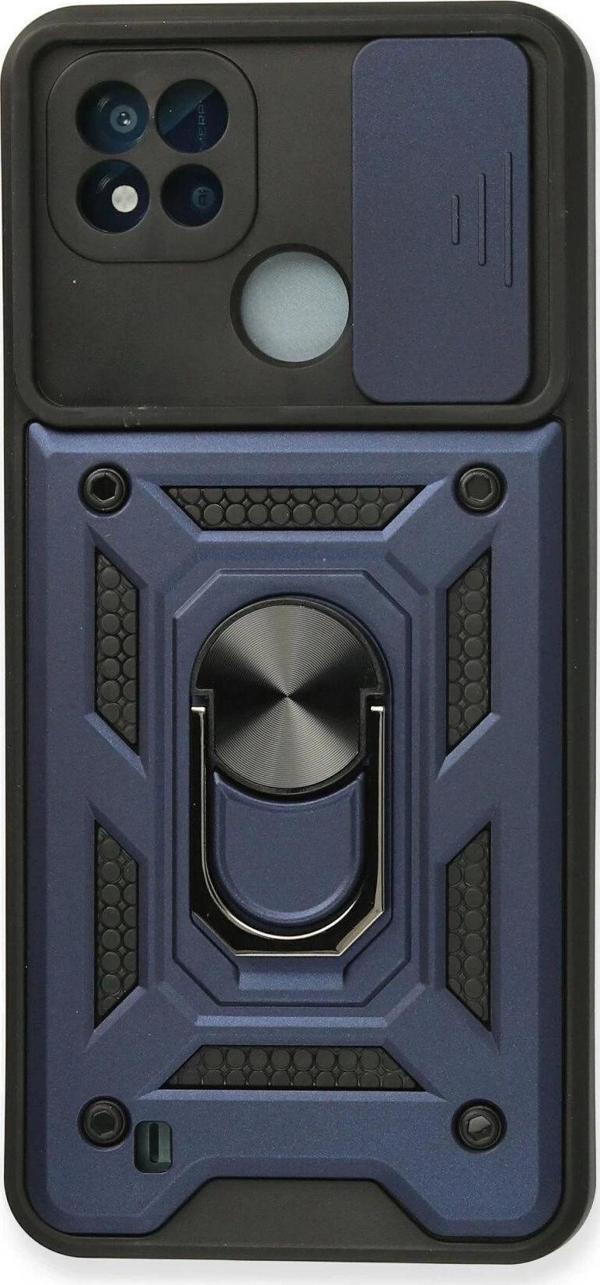 Realme C11 2021 Kılıf Pars Lens Yüzüklü Silikon - Lacivert - Image 1