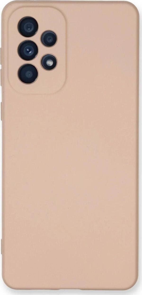 Samsung Galaxy A33 5G Kılıf Nano içi Kadife Silikon - Pudra - Image 1