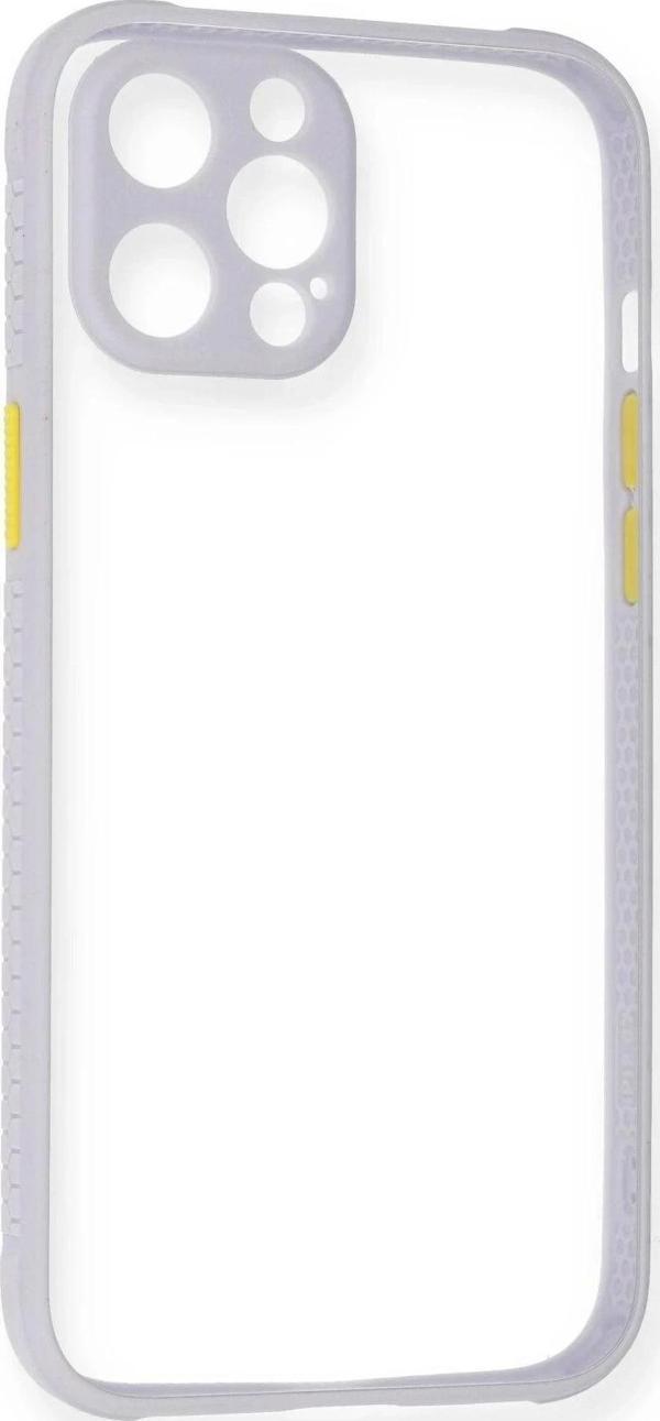 iPhone 12 Pro Kılıf Miami Şeffaf Silikon - Lila - Image 1