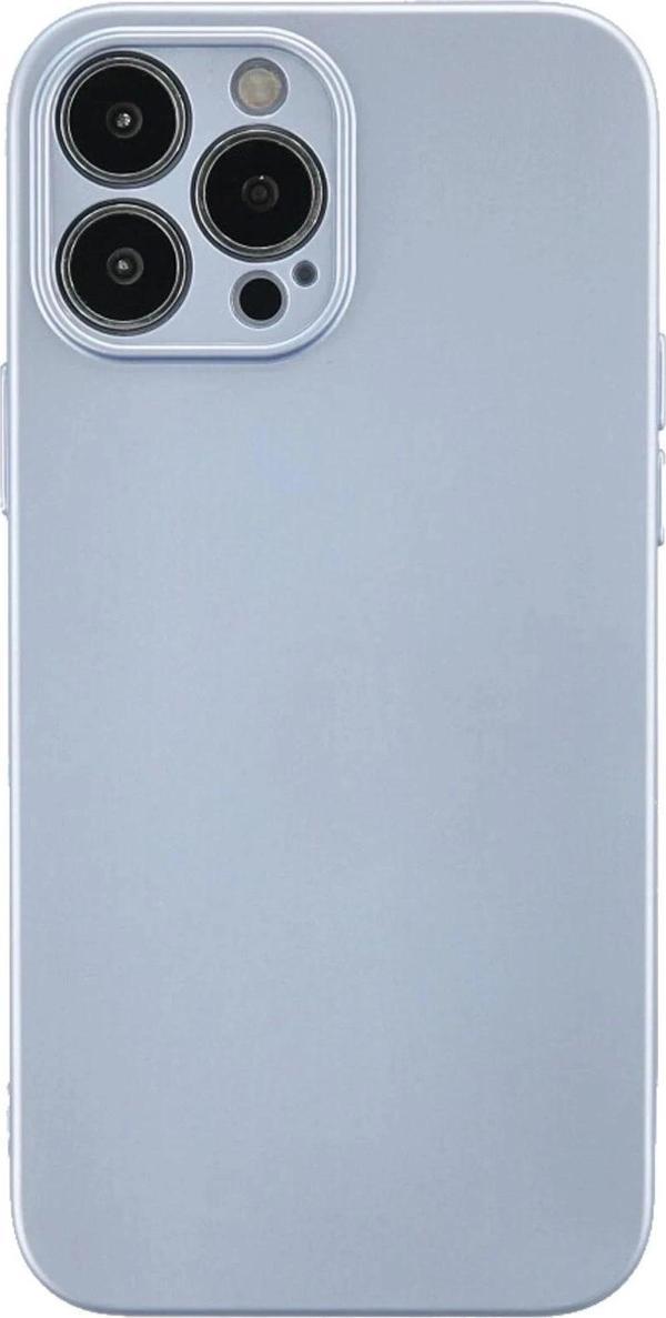 iPhone 13 Pro Max Kılıf Nano içi Kadife Silikon - Sky Blue - Image 1