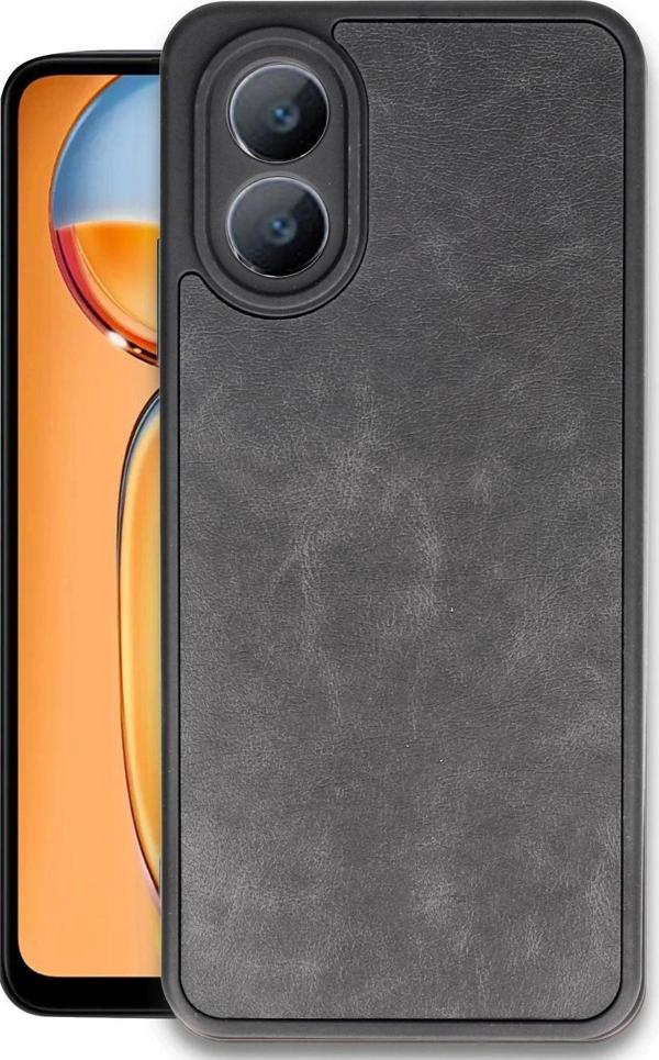 Oppo A38 Kılıf Aras Deri Kapak - Siyah - Image 1