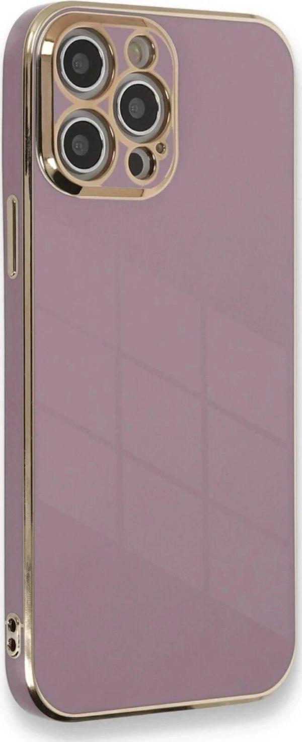 iPhone 12 Pro Max Kılıf Volet Silikon - Mor - Image 1