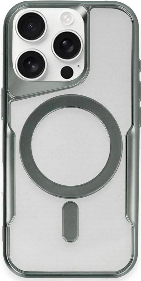 iPhone 11 Pro Max Kılıf Boyi Magsafe Silikon Kapak - Yeşil - Image 1