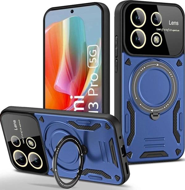 Xiaomi Redmi Note 13 Pro 5G Kılıf Joy Lens Standlı Kapak - Lacivert - Image 1