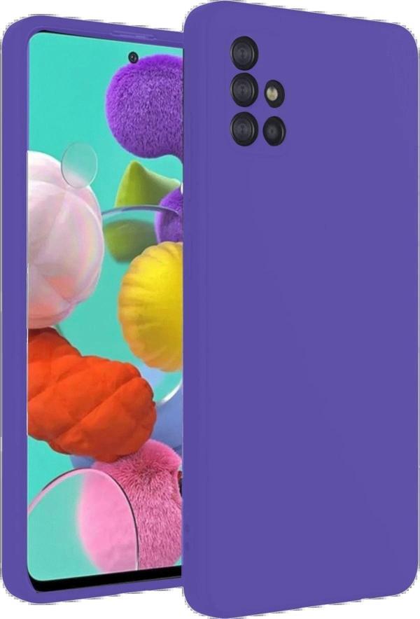 Samsung Galaxy A31 Kılıf Nano içi Kadife Silikon - Mor - Image 1