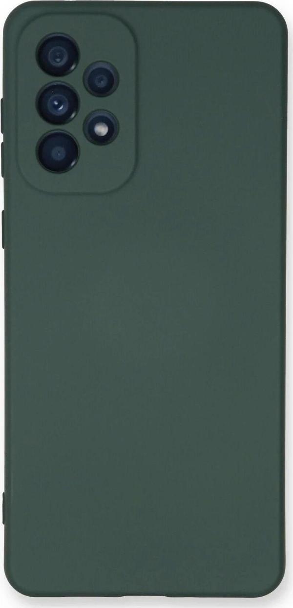 Samsung Galaxy A33 5G Kılıf Nano içi Kadife Silikon - Koyu Yeşil - Image 1