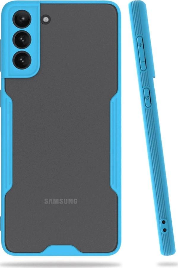 Samsung Galaxy S21 Plus Kılıf Platin Silikon - Mavi - Image 1