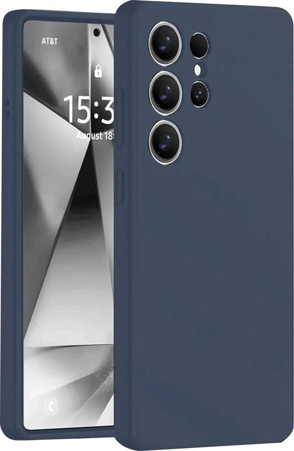 Samsung Galaxy S25 Ultra Kılıf Nano içi Kadife Silikon - Lacivert - Image 1