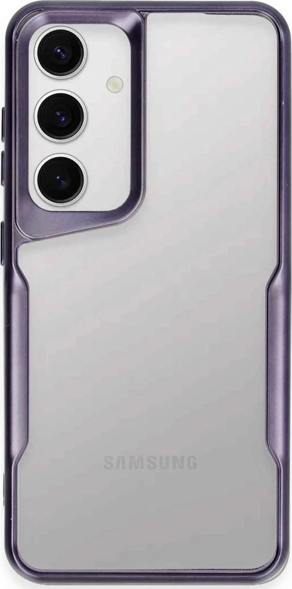 Samsung Galaxy S24 Kılıf Boyi Silikon Kapak - Derin Mor - Image 1
