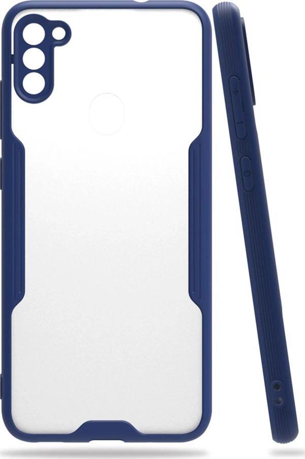 Samsung Galaxy A11 Kılıf Platin Silikon - Lacivert - Image 1
