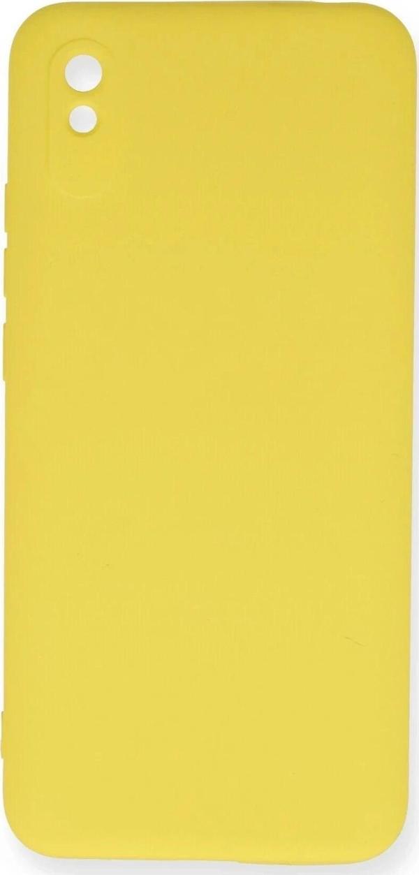 Xiaomi Redmi 9A Kılıf Nano içi Kadife Silikon - Sarı - Image 1