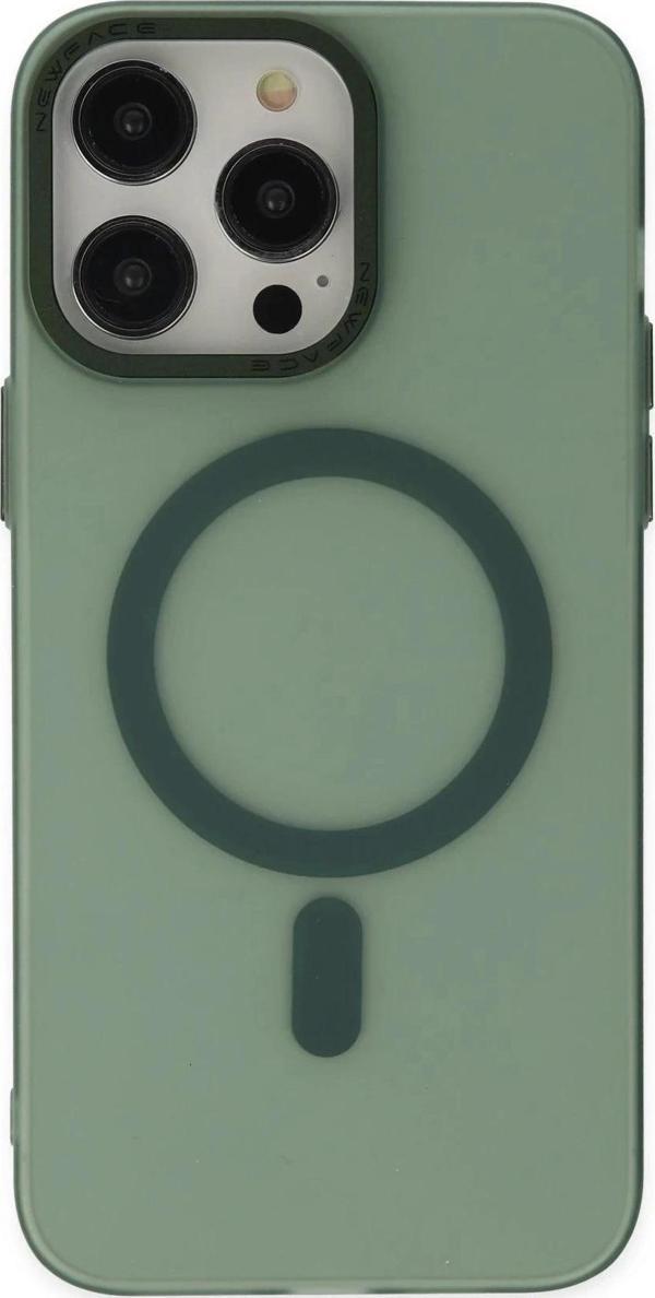 iPhone 13 Pro Kılıf Lodos Magneticsafe Mat Kapak - Köknar Yeşili - Image 1