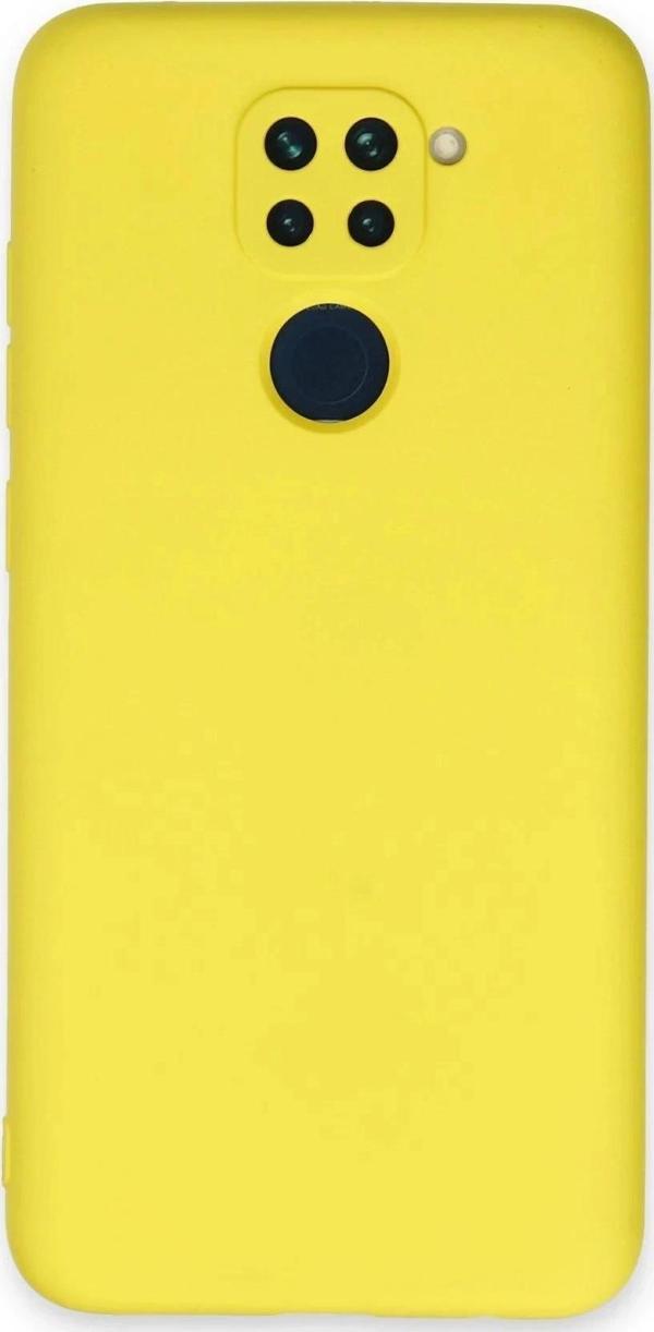 Xiaomi Redmi Note 9 Kılıf Nano içi Kadife Silikon - Sarı - Image 1