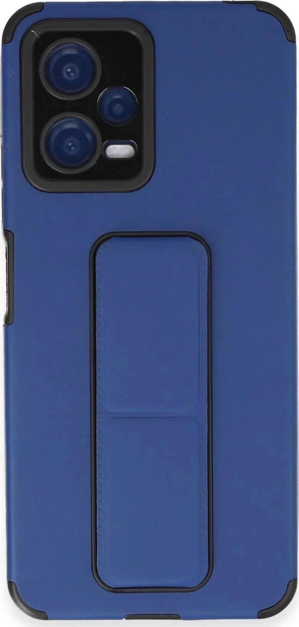 Xiaomi Poco X5 5G Kılıf Mega Standlı Silikon - Mavi - Image 1