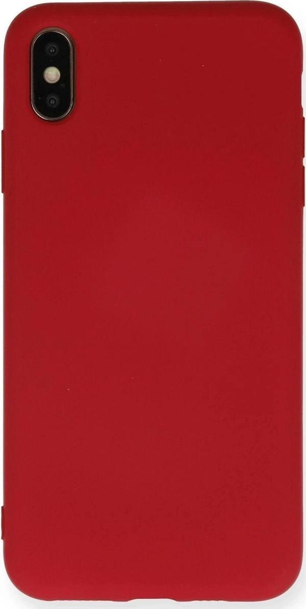 iPhone X Kılıf Nano içi Kadife Silikon - Kırmızı - Image 1