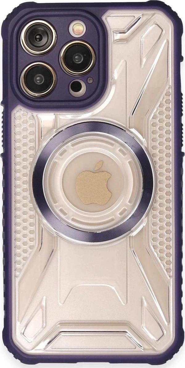iPhone 13 Pro Max Kılıf Prag Magneticsafe Kapak - Derin Mor - Image 1