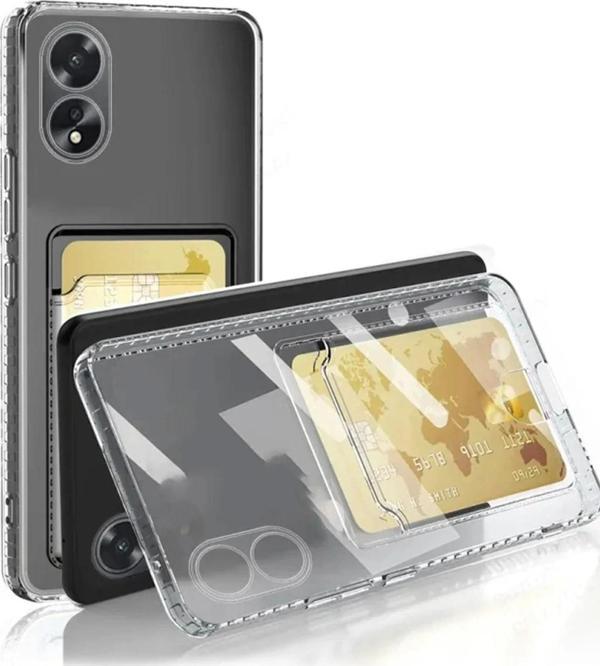 Oppo A38 Kılıf Kart Şeffaf Silikon - Şeffaf - Image 1