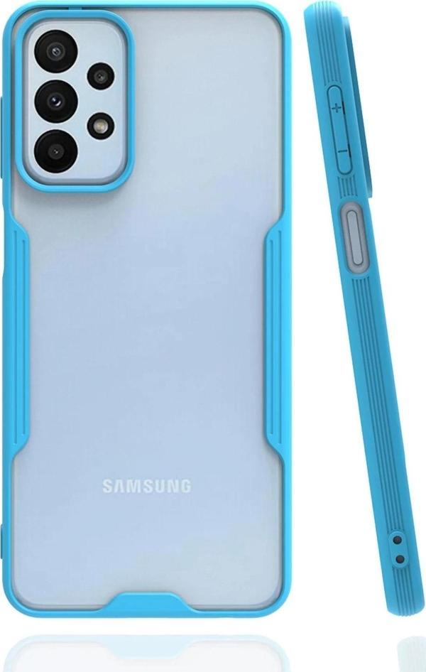 Samsung Galaxy A23 4G Kılıf Platin Silikon - Mavi - Image 1