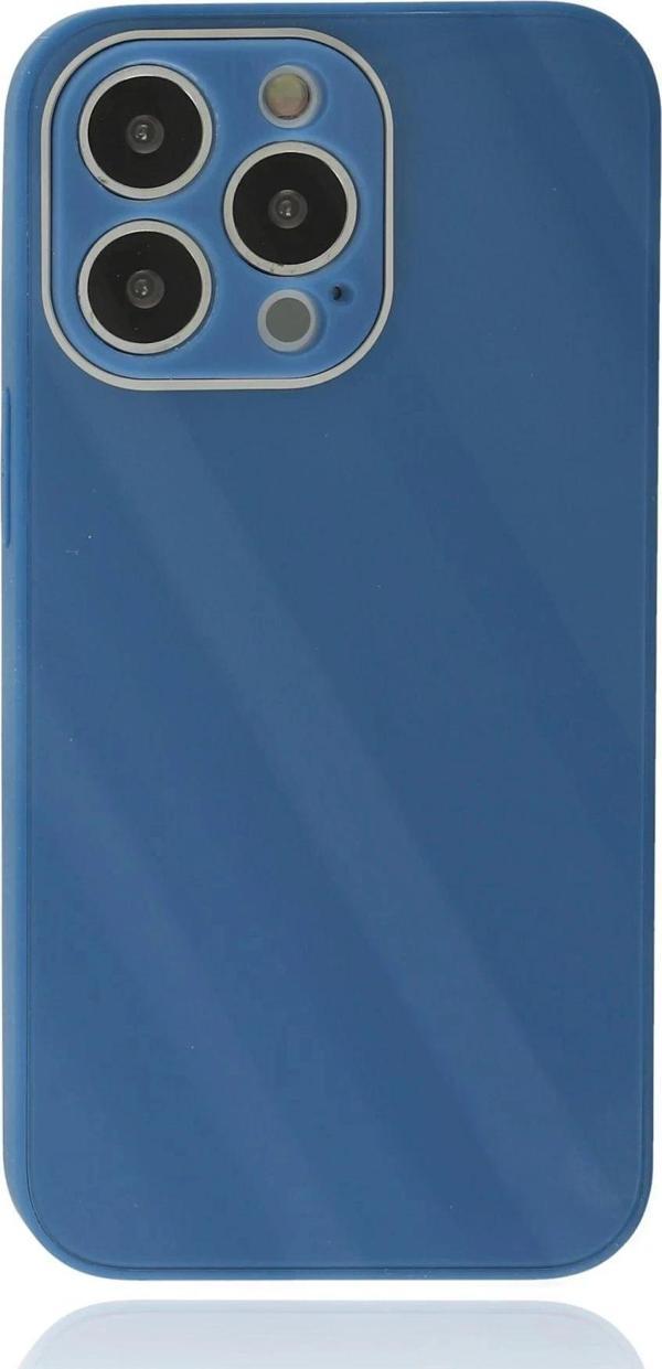 iPhone 13 Pro Kılıf Glass Kapak - Mavi - Image 1