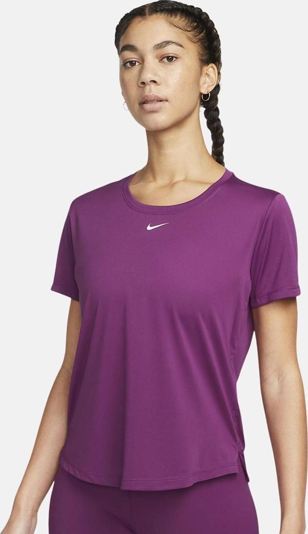 Nike One Dri Fit Training T-Shirt Kadın Antreman Tişörtü Mor - Image 1