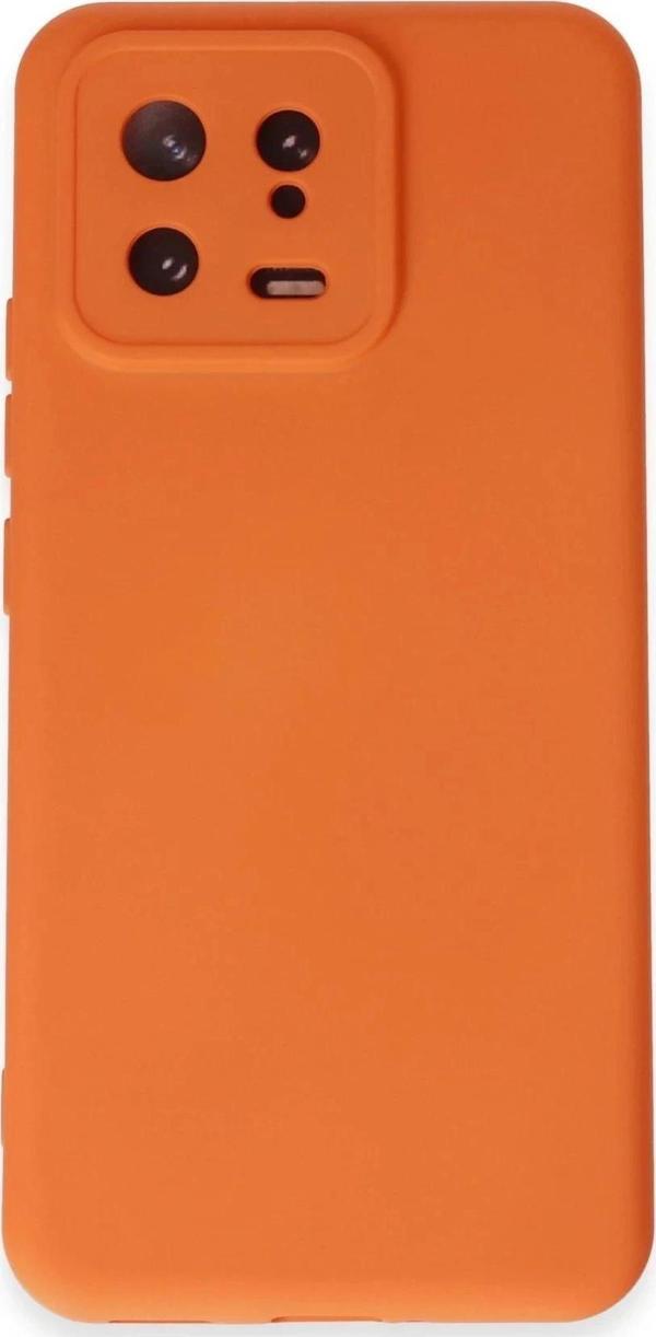 Xiaomi Mi 13 Kılıf Nano içi Kadife Silikon - Turuncu - Image 1