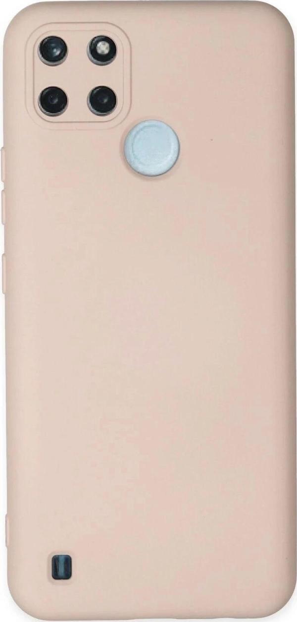 Realme C25Y Kılıf Nano içi Kadife Silikon - Pudra - Image 1