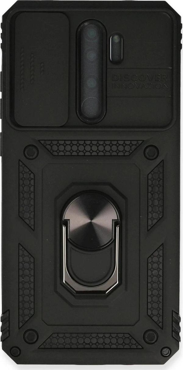 Xiaomi Redmi Note 8 Pro Kılıf Pars Lens Yüzüklü Silikon - Siyah - Image 1