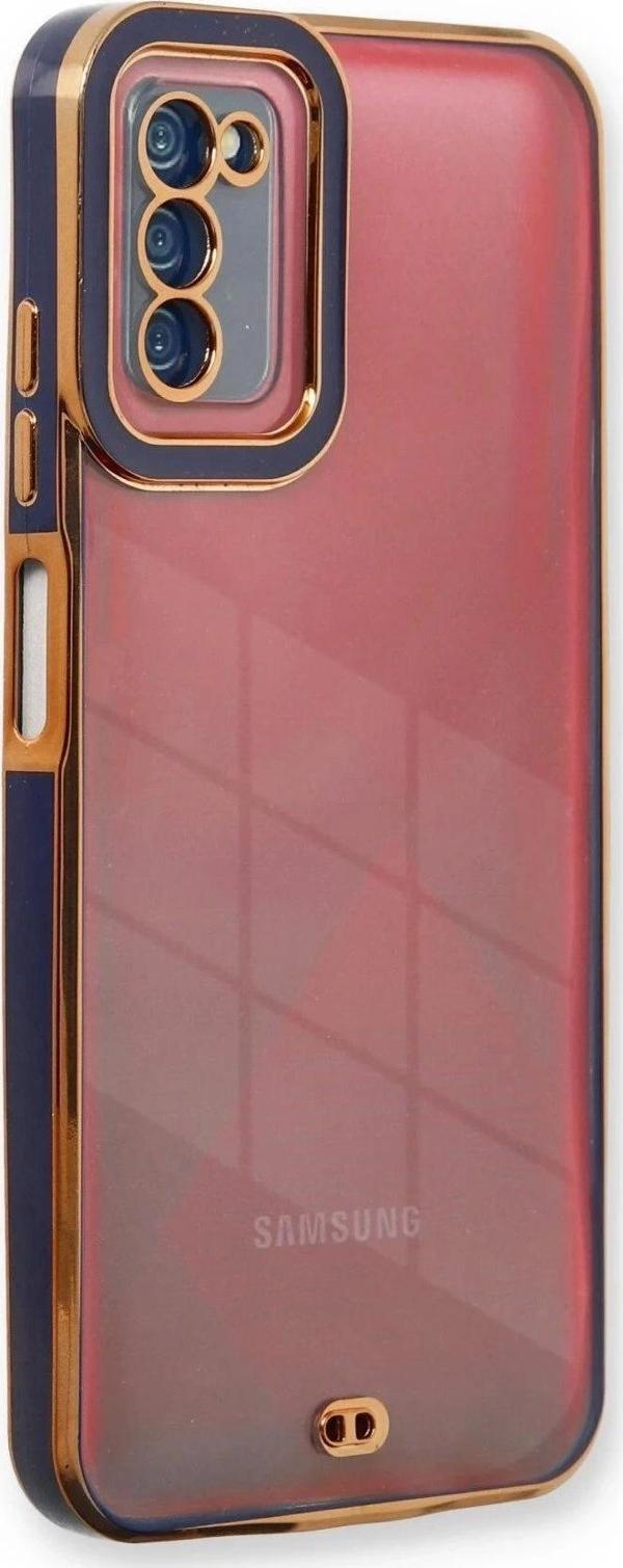 Samsung Galaxy A03S Kılıf Liva Lens Silikon - Mavi - Image 1