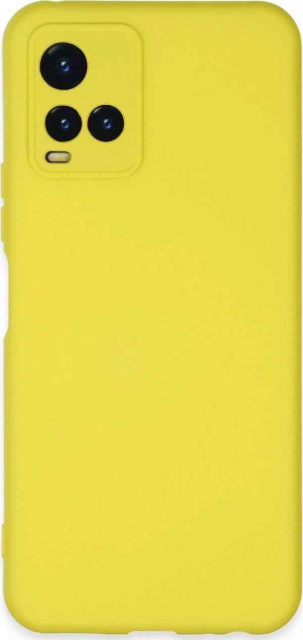 Vivo Y21S Kılıf Nano içi Kadife Silikon - Sarı - Image 1