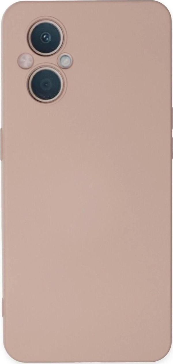 Oppo Reno 7 Lite Kılıf Nano içi Kadife Silikon - Pudra - Image 1