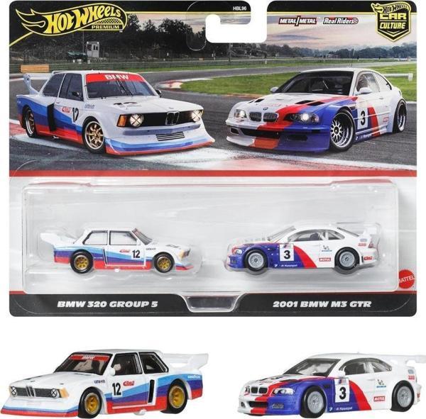 1:64 Hot Wheels Premium Car Culture 2'li Paket BMW 320 GROUP 5  & 2001 BMW M3 GTR HBL96 - JBK99 - Image 1