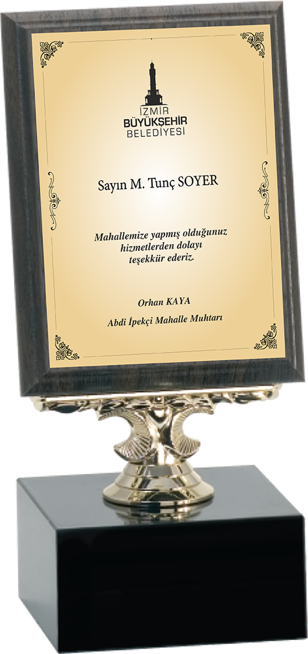 ODAK KUPA - Ahşap Plaketler - PL-002-M B - 12x16 cm - Image 1