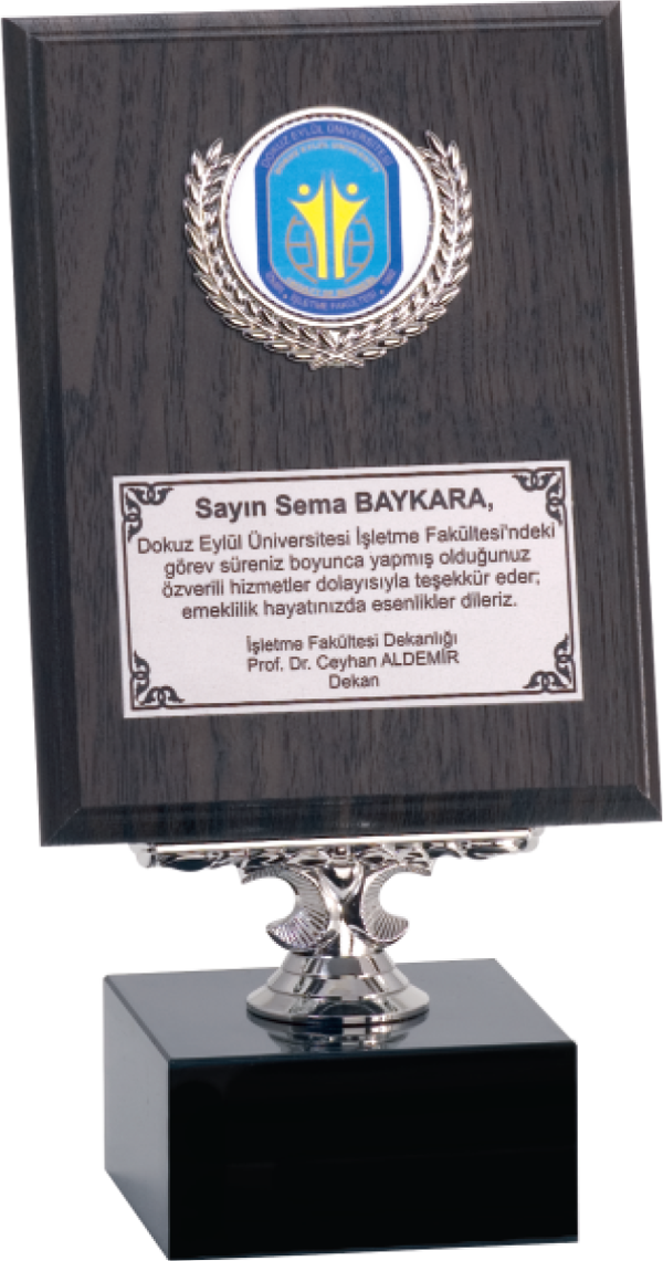 ODAK KUPA - Ahşap Plaketler - PL-004 A - 15x20 cm - Image 1