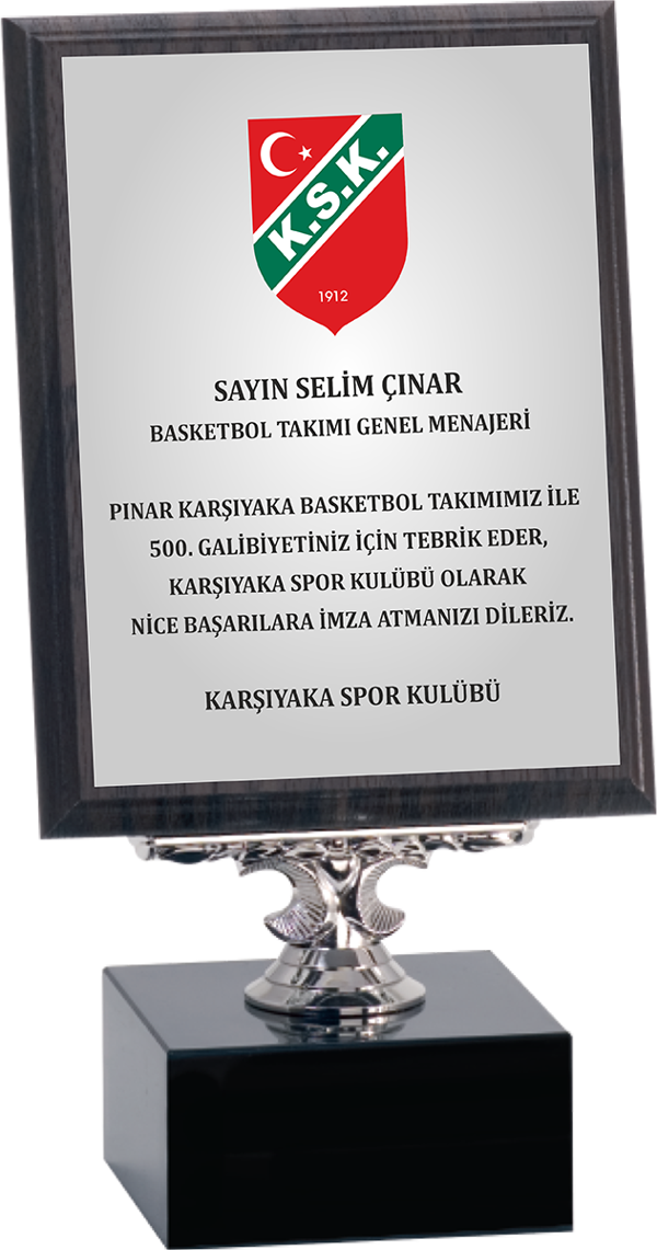 ODAK KUPA - Ahşap Plaketler - PL-004-M A - 15x20 cm - Image 1