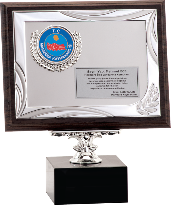 ODAK KUPA - Ahşap Plaketler - PL-124 B - 18x24 cm - Image 1