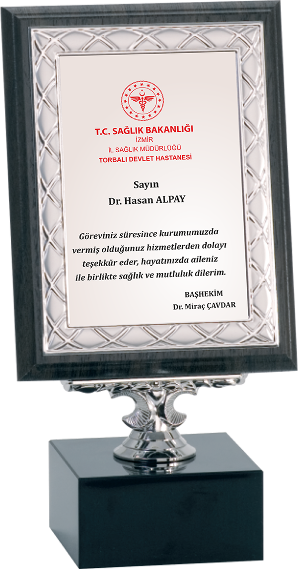 ODAK KUPA - Ahşap Plaketler - PL-062-M B - 15x20 cm - Image 1