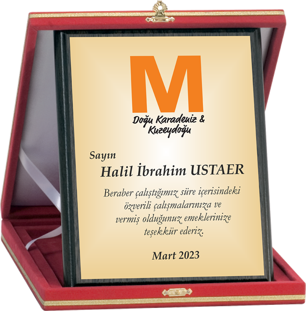 ODAK KUPA - Ahşap Plaketler - PL-005-M A - 18x24 cm - Image 1