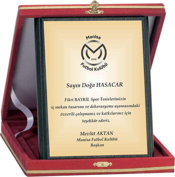 ODAK KUPA - Ahşap Plaketler - PL-005-M B - 15x20 cm - Image 1