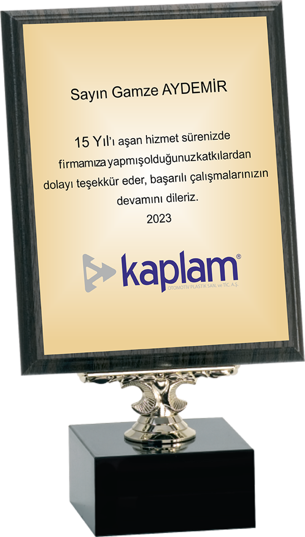 ODAK KUPA - Ahşap Plaketler - PL-006-M A - 18x24 cm - Image 1