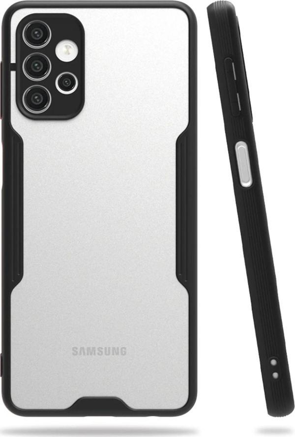 Samsung Galaxy A72 Kılıf Platin Silikon - Siyah - Image 1