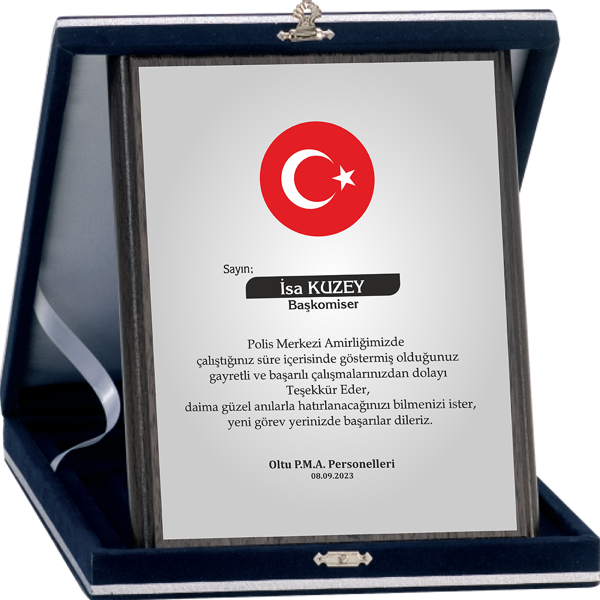 ODAK KUPA - Ahşap Plaketler - PL-007-M A - 18x24 cm - Image 1