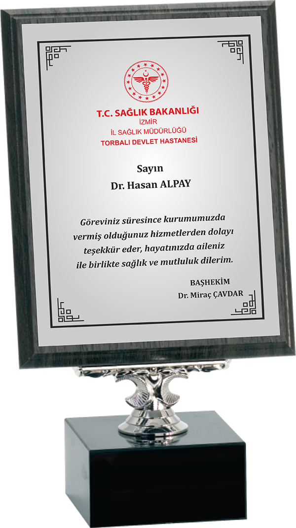 ODAK KUPA - Ahşap Plaketler - PL-008-M A - 18x24 cm - Image 1