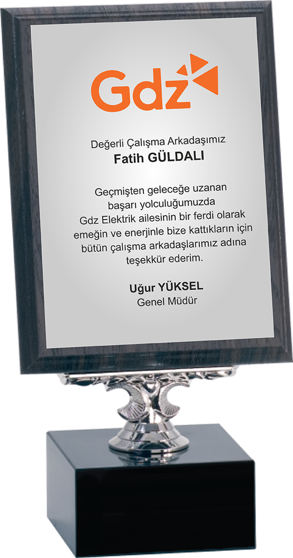 ODAK KUPA - Ahşap Plaketler - PL-008-M B - 15x20 cm - Image 1