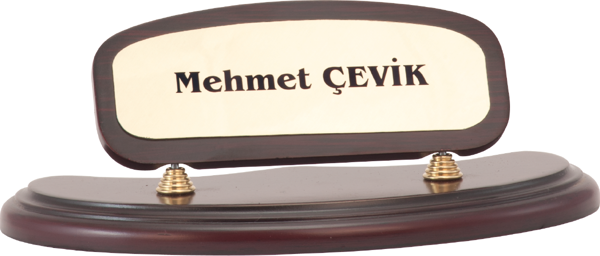ODAK KUPA - Ahşap ve Cam Masa İsimlikleri - YZ-002 A - 10 cm - Image 1