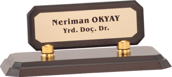 ODAK KUPA - Ahşap ve Cam Masa İsimlikleri - YZ-003 A - 10 cm - Image 1